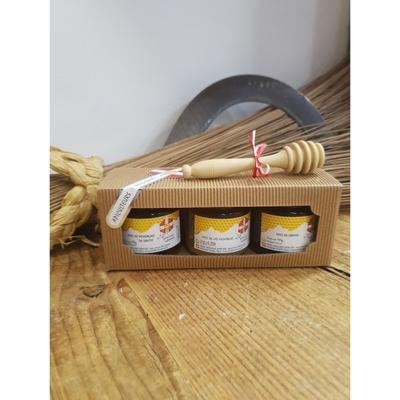 Coffret 3 miels + cuillère
